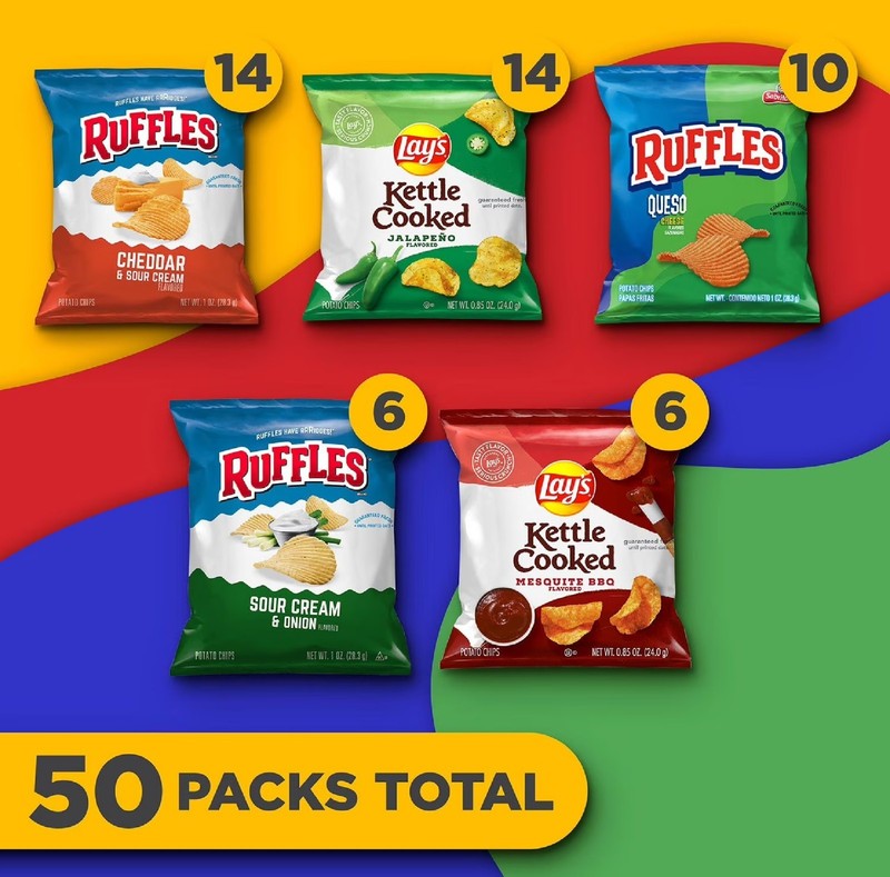 Lay's & Ruffles Crunch Mix Chips, Variety Pack, 50 pk. gallery
