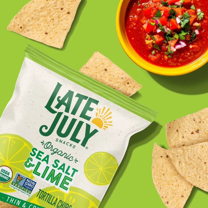 Late July Sea Salt & Lime Organic Tortilla Chips, 10.1 oz Bag gallery