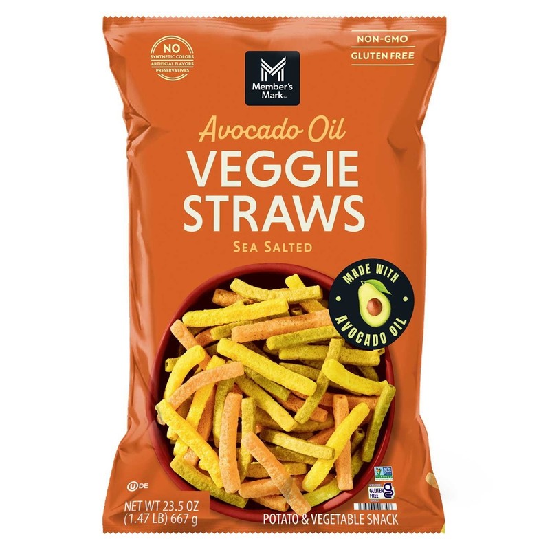 Member’s Mark Avocado Oil Veggie Straw Sea Salt, 23.5 Ounce