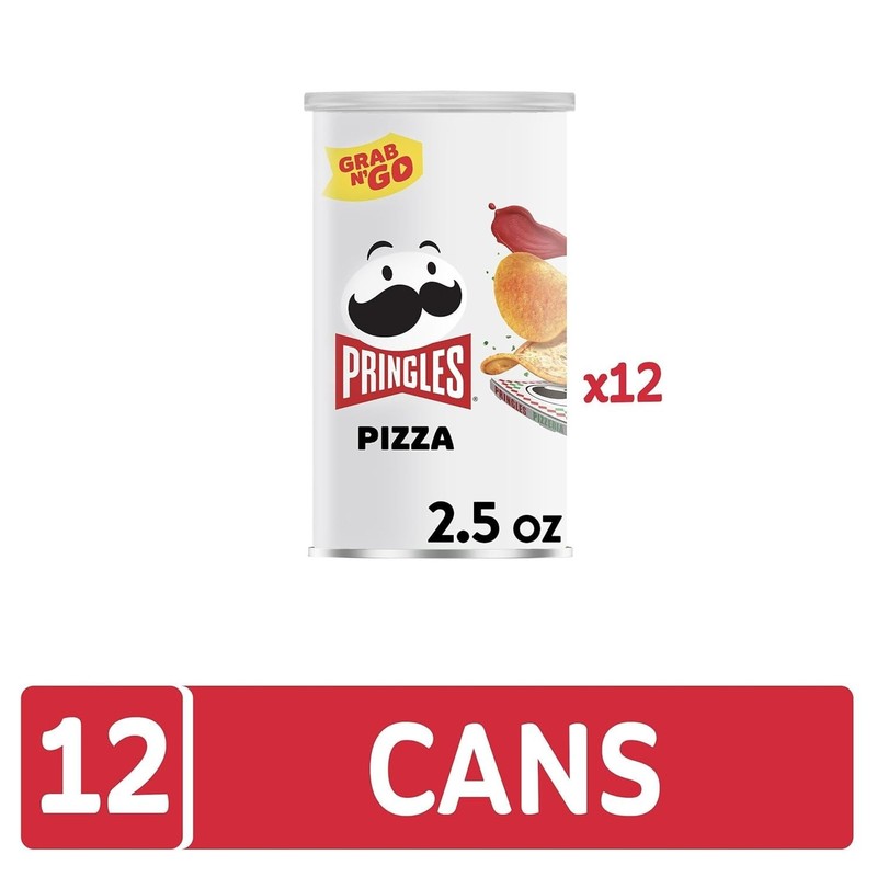 Pringles Pizza Flavored Potato Crisps Bursting with Flavor 12 Count 2.5 oz Each gallery