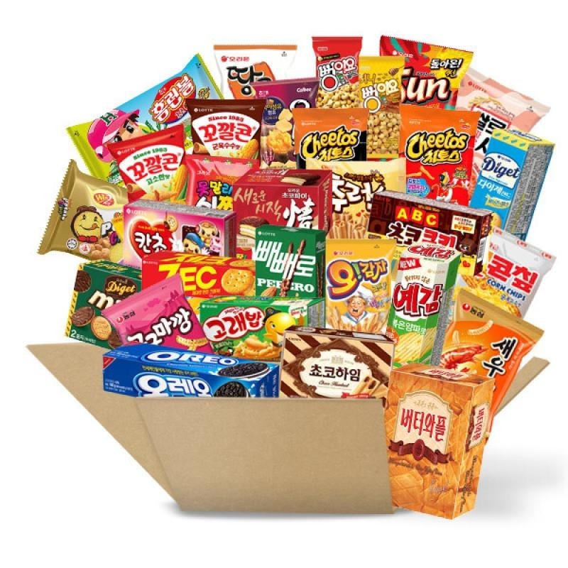 Korean Snack Box Variety Pack 10pcs K-Food Candy Chips Random Snacks from Korea