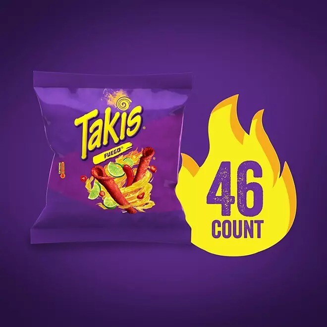 Takis Fuego Rolled Tortilla Chips 1 oz Bags Hot Chili Lime (46 Pack) BULK PACK gallery