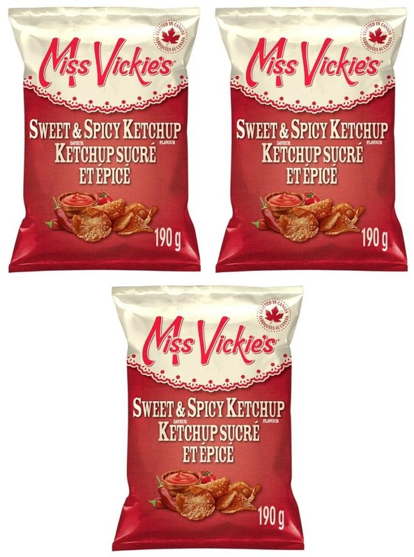Miss Vickie’s Potato Chips Sweet & Spicy Ketchup, 190g (3 Pack)