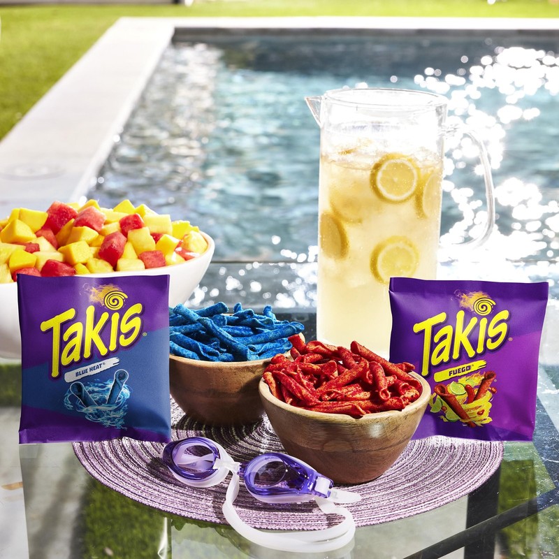 40 pc / 1 oz Variety Pack - Fuego & Blue Heat Flavored Rolled Tortilla Chips ... gallery