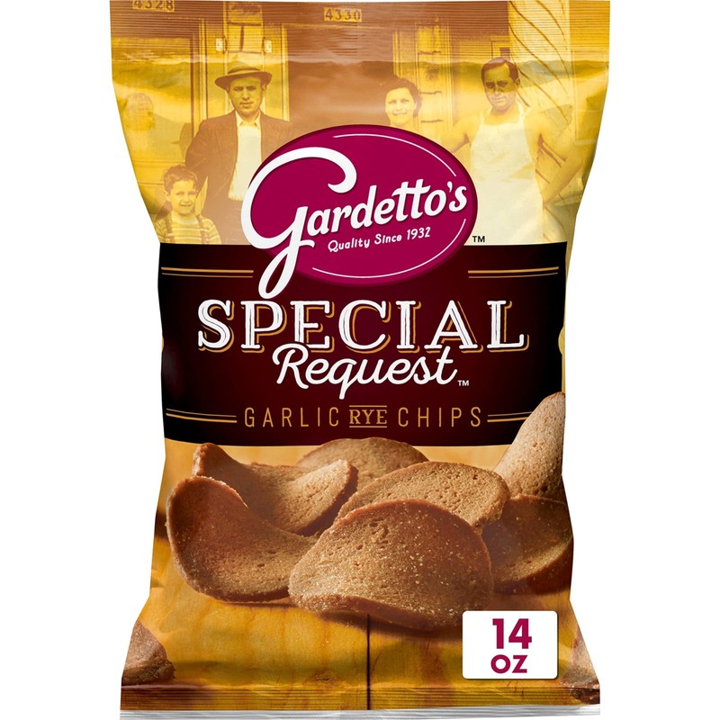 Gardetto’s Special Request Garlic Rye Chips, Snack Bag, 14 oz