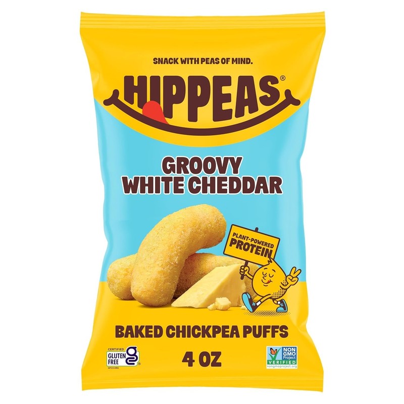 Chickpea Puffs, Groovy White Cheddar, Gluten Free Snacks, Dairy Free, Vegan, …