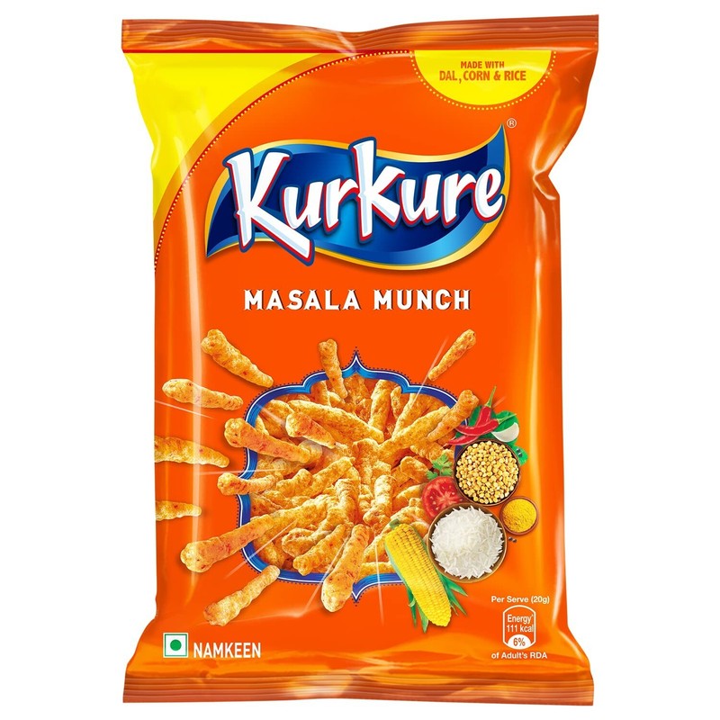 Kurkure Namkeen – Masala Munch, Classic Savoury Snack | 100% Veg | Approx. 85g