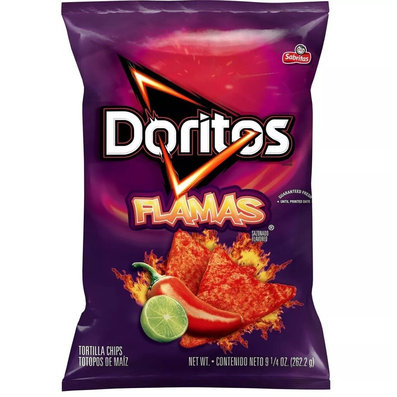 Doritos FLAMAS Flavor Tortilla Chips, 9.25 Oz Bags (Pack of 1)