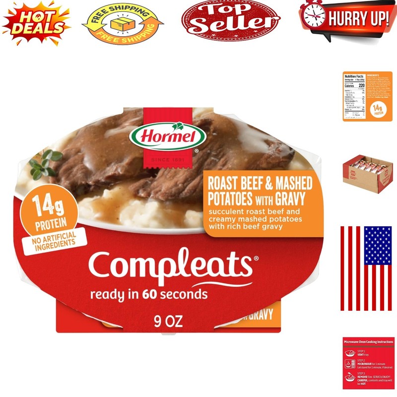 America’s Favorite Roast Beef & Mashed Potatoes with Gravy – Ready in 60 Seconds