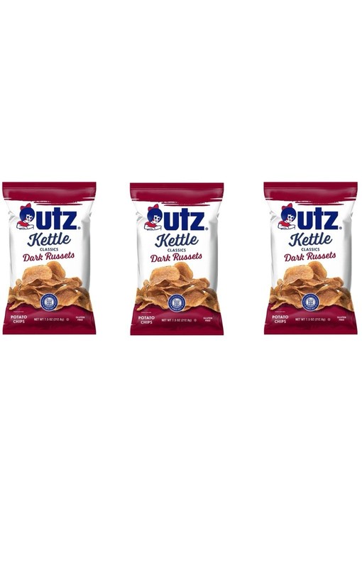 Utz Quality Foods Kettle Style Classics Dark Russets Potato Chips (3-Pack)