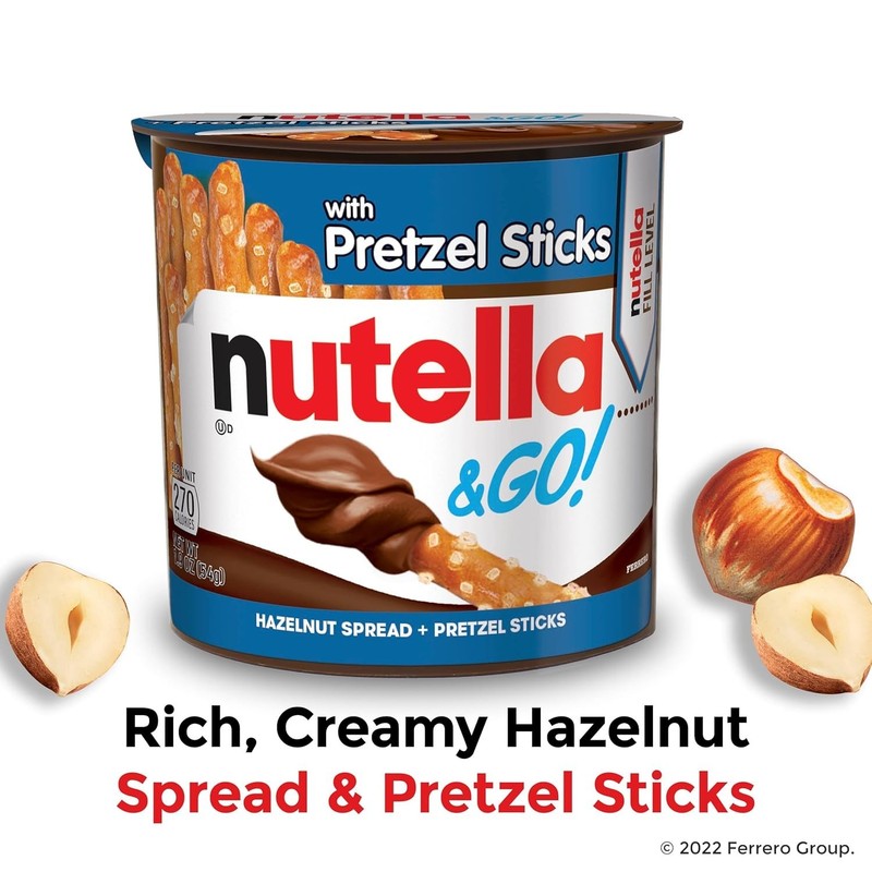 Portable Hazelnut Cocoa Spread Snack Cups with Pretzels - 12 Count for Sweetness gallery