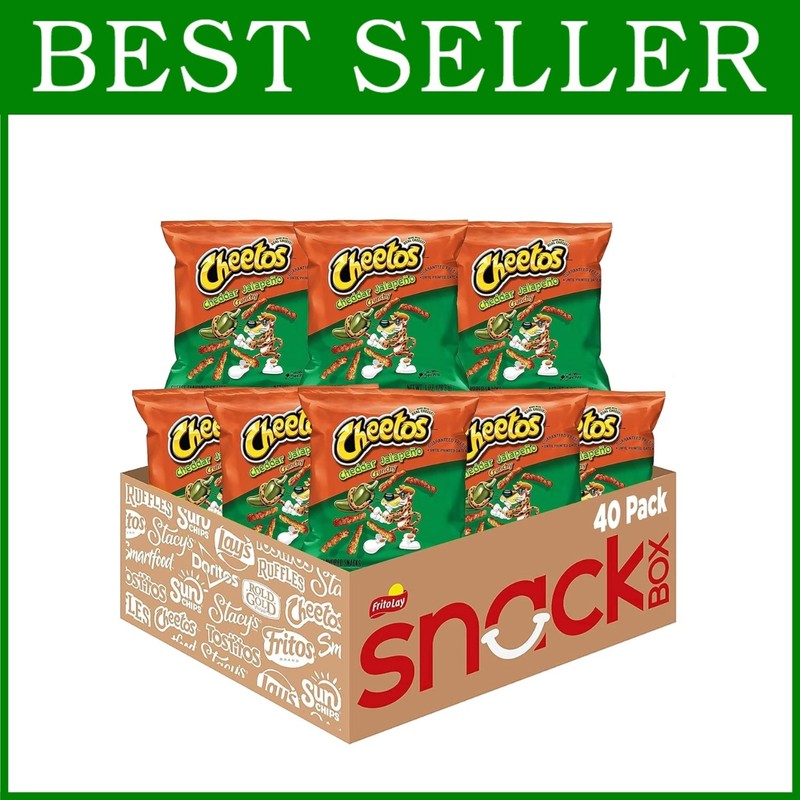 40 Count Cheddar Jalapeno Crunchy Snacks, 1 Ounce*