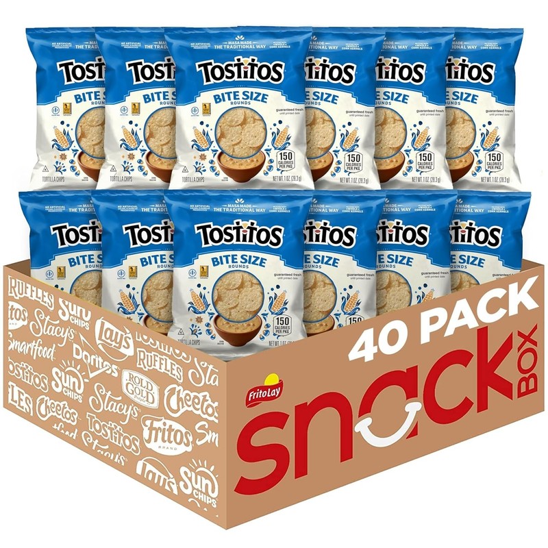 Tostitos Bite Size Rounds – 40 Individual Packs of Gluten-Free Tortilla Chips