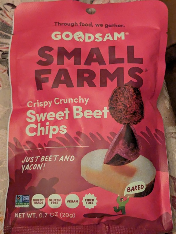 crispy crunchy Sweet Beet 🫜 Chips 0.7 oz (20g) gluten free