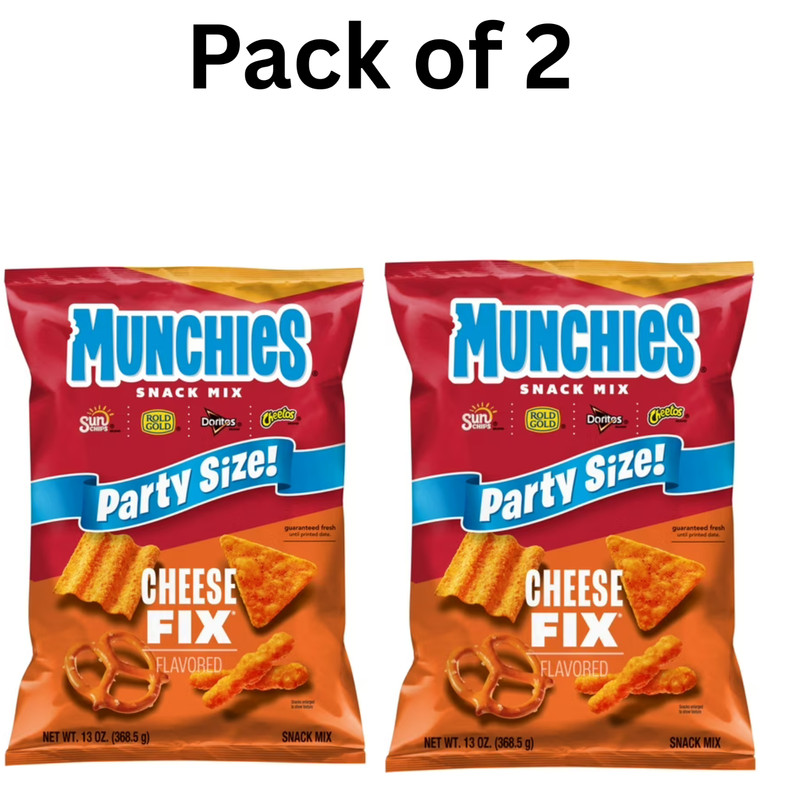 Munchies Cheese Fix Party-Size Snack Mix – 13 oz Bag-pack of 2