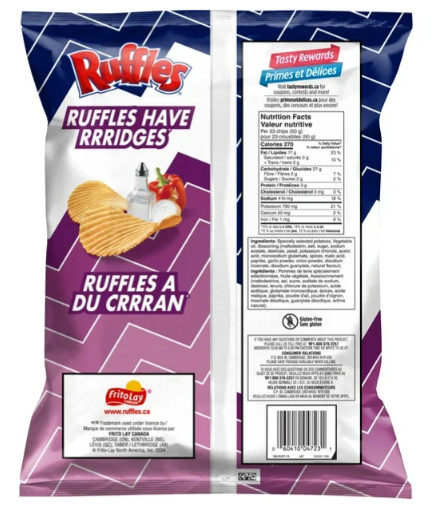 Ruffles All Dressed Flavored Potato Chips, 200g (4 Pack) gallery