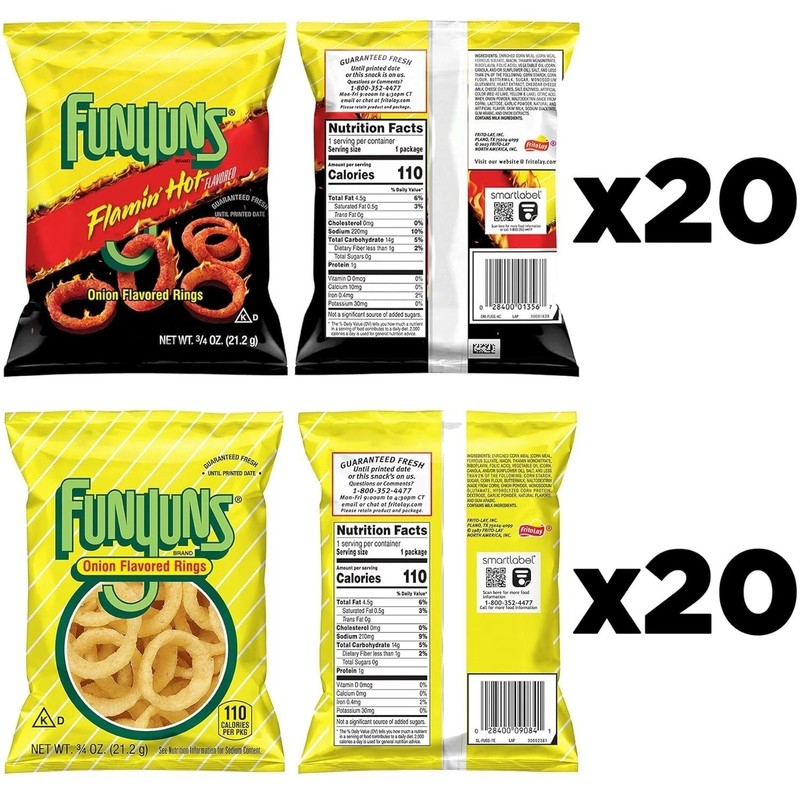 Crispy Onion Rings Variety Pack: 40 Count 0.75 oz Bags - Flamin' Hot & gallery