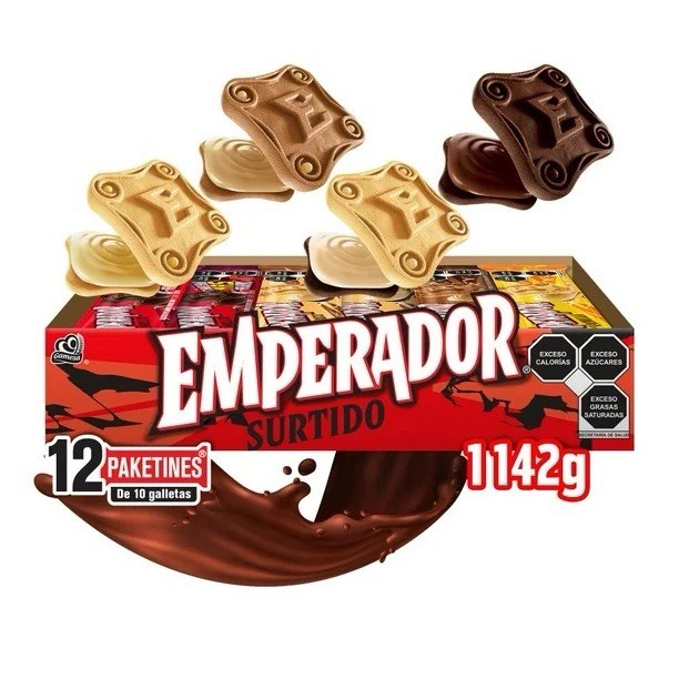 12 PAQUETES EMPERADOR GAMESA 🇲🇽 - MEXICAN CHOCOLATE & VANILLA COOKIES 1142g