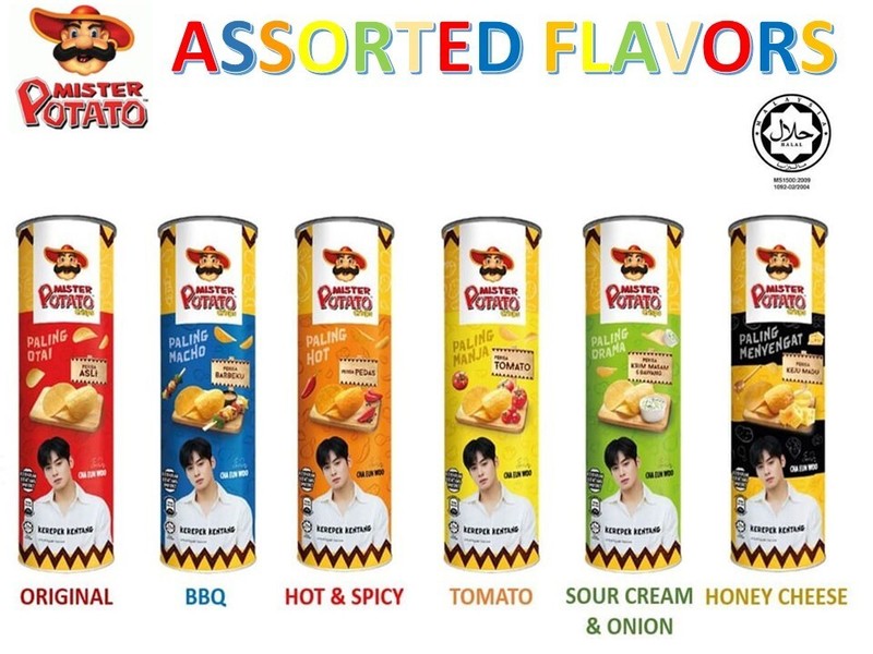 Mister Potato Chips Snacks 2 Bottles x 145g