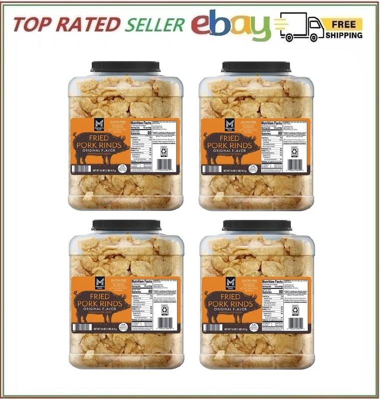 Member’s Mark Original Fried Pork Rinds, 16 oz. 4 Pack