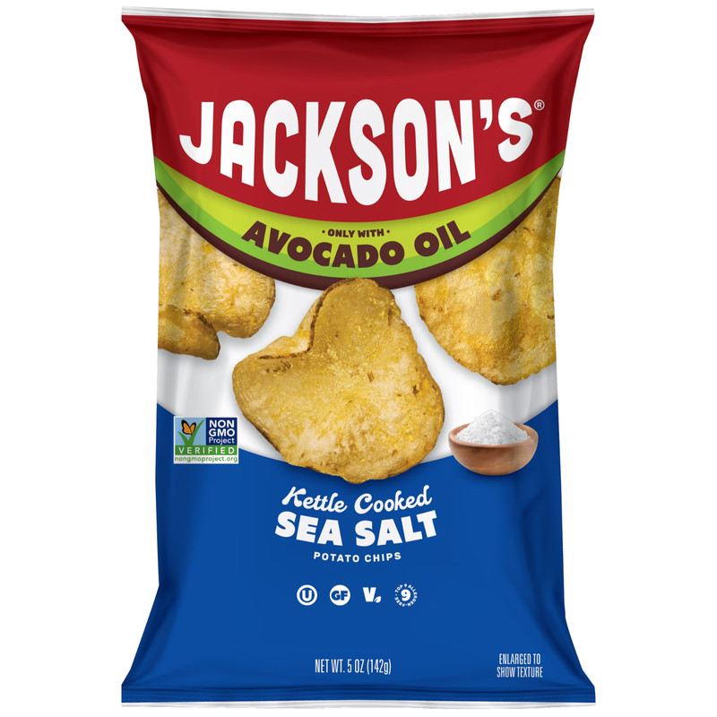 (2 pack) Jackson’s Classic Potato Kettle Chips with Sea Salt, Avocado Oil, Free gallery