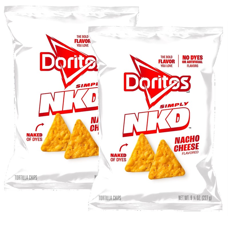 Doritos Simply NKD Naked No Dyes Artificial NACHO CHEESE Tortilla Chips 9.25oz gallery