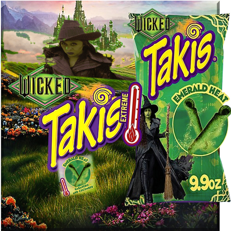 Takis Limited Edition Wicked Witch Approved Emerald🔥Heat Tortilla Chips 9.9oz