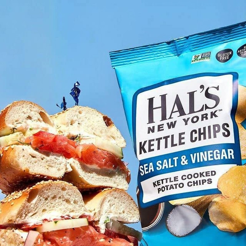Hal’s New York Sea Salt & Vinegar Kettle Chips 24 Pack 2 oz Bags gallery