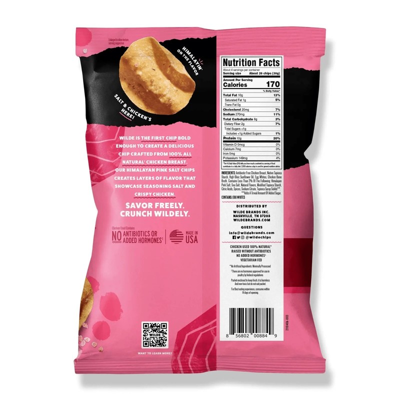 Wilde Protein 10g Chips HIMALAYAN PINK SALT Chicken Breast Real Ingred. APR 2025 gallery