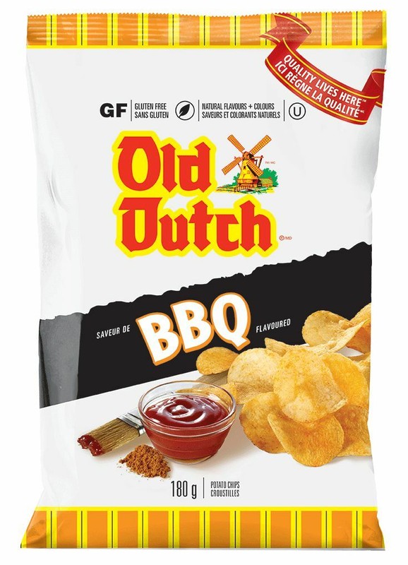12 Bags Old Dutch Gluten Free BBQ Potato Chips 235g Each Canada FREE SHIPPING