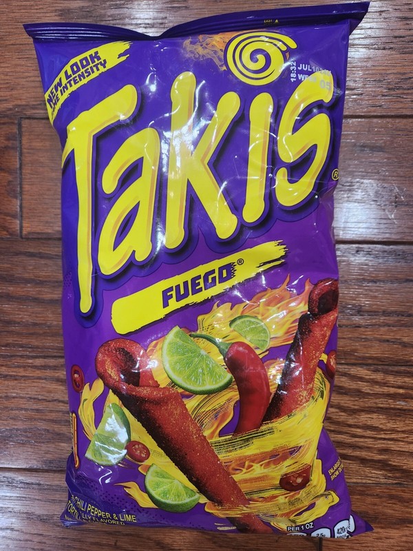 TAKIS FUEGO TORTILLA CHIPS HOT CHILI PEPPER & LIME NET WT 9.9 OZ 09/2024 gallery