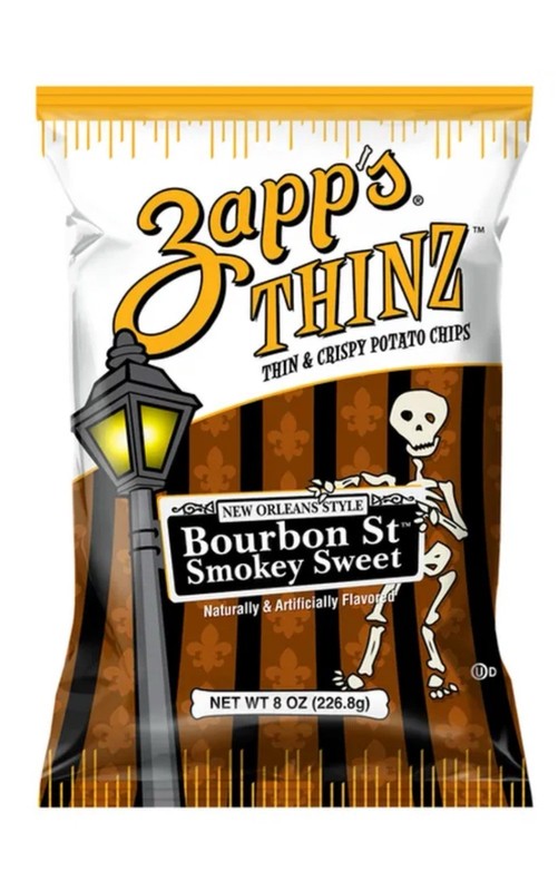 🟢 New Exclusive Zapp's Orleans Style BOURBON ST SMOKY Kettle Potato Chips 8oz