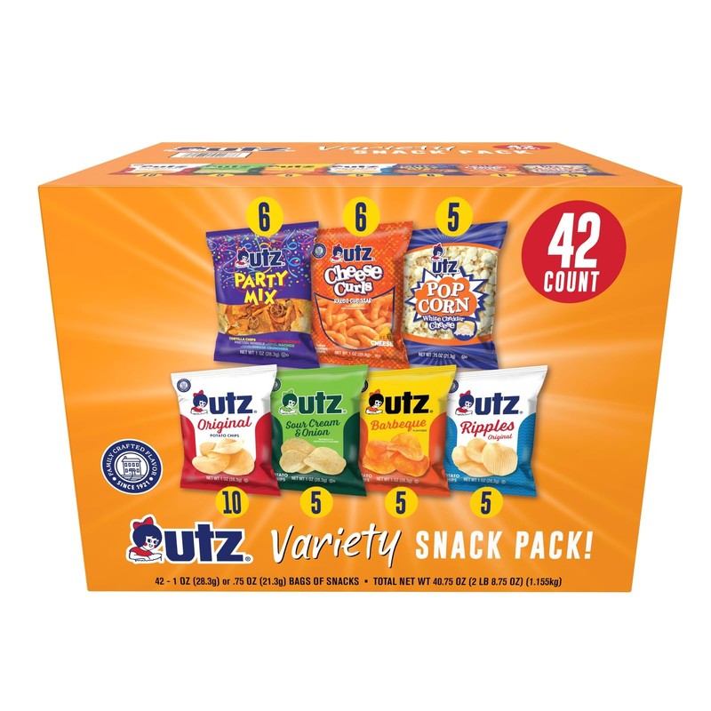 Snack Variety Pack Individual Snacks, Includes Potato Chips, Cheese Curls, Po…