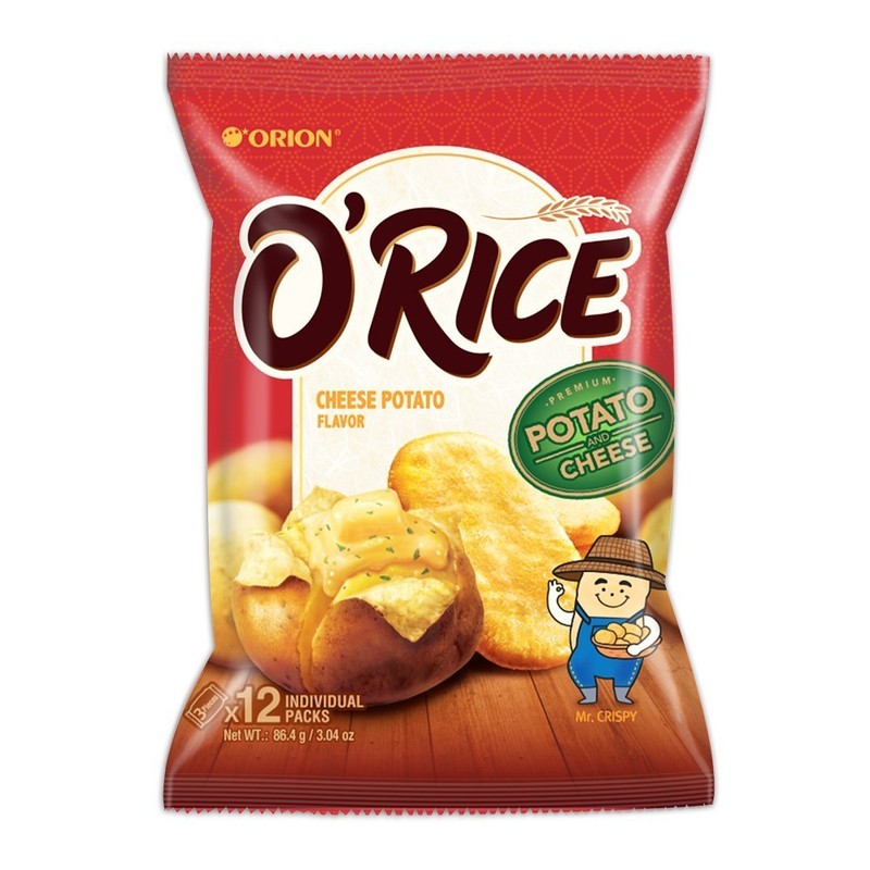 3 pkgs× (Orion) O’Rice cracker- potato cheese flavour 86g each