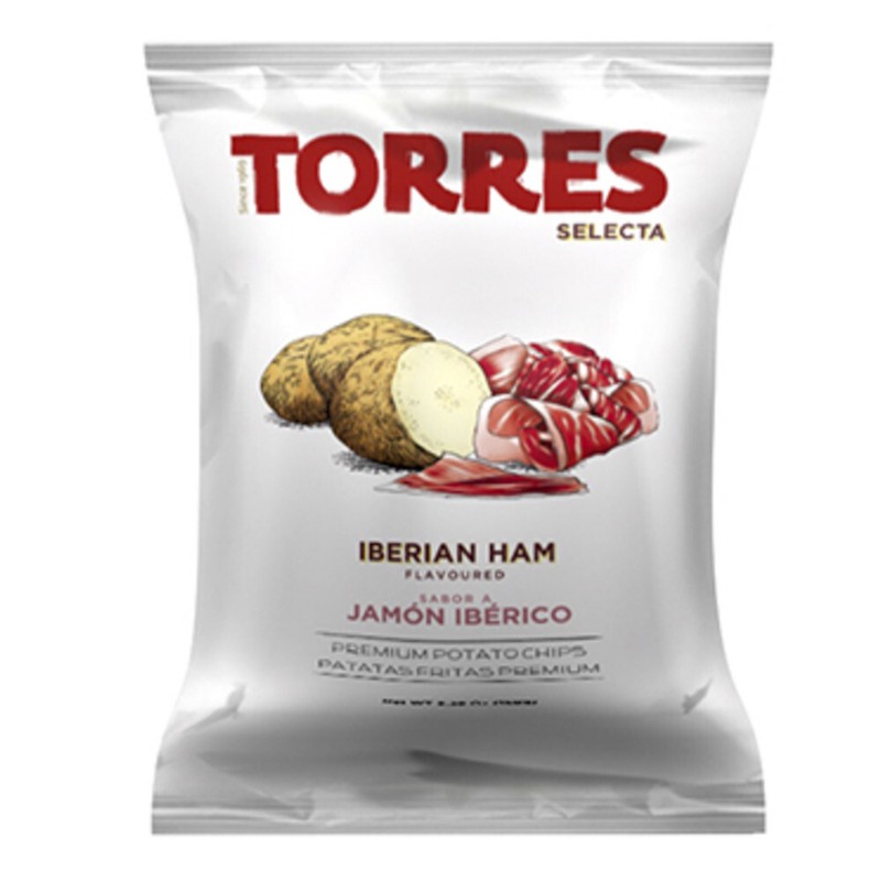 4 TORRES IBERIAN HAM Flavor Premium Potato Chips European Snacks 150g 5.29oz gallery