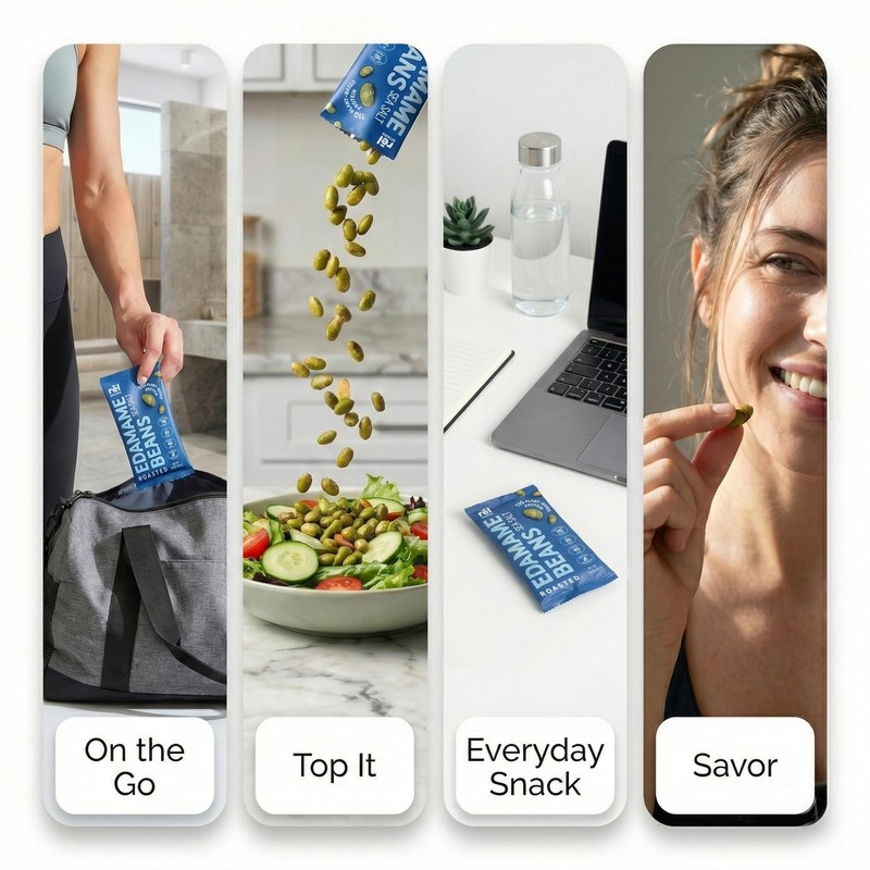 Sea Salt Roasted Edamame Beans – High Protein, Low Carb Snack (11g Protein) –... gallery