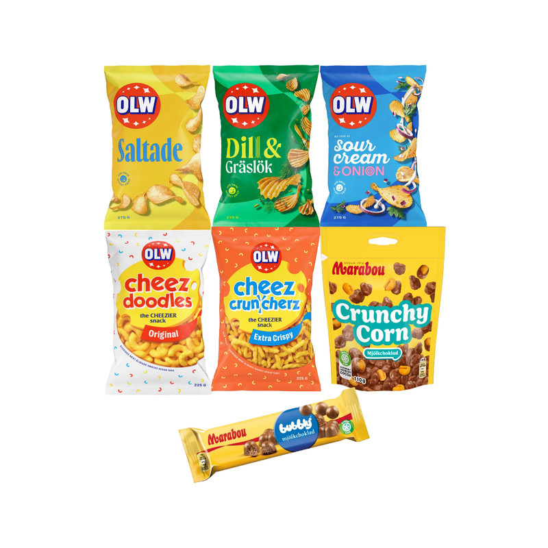 Ultimate Swedish Movie Night Box 1450g of Snacks