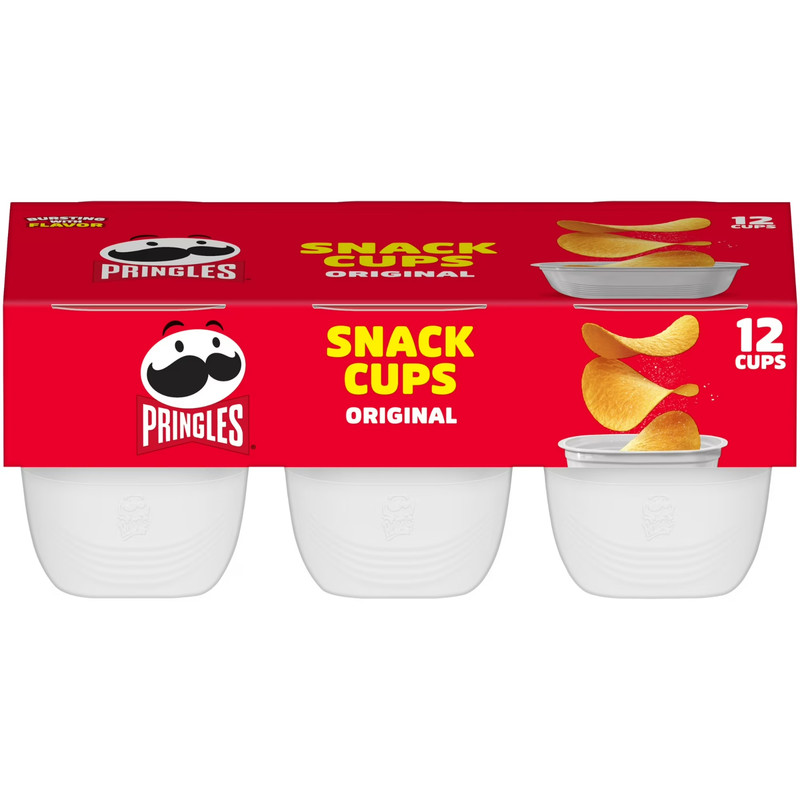 Pringles Snack Cups Original Potato Crisps Chips, Lunch Snacks, 12 Count…