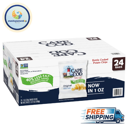Cape Cod Original Less Fat Kettle Chips, Multi Pack, 1 oz., 24 ct. FREE SHIPPING