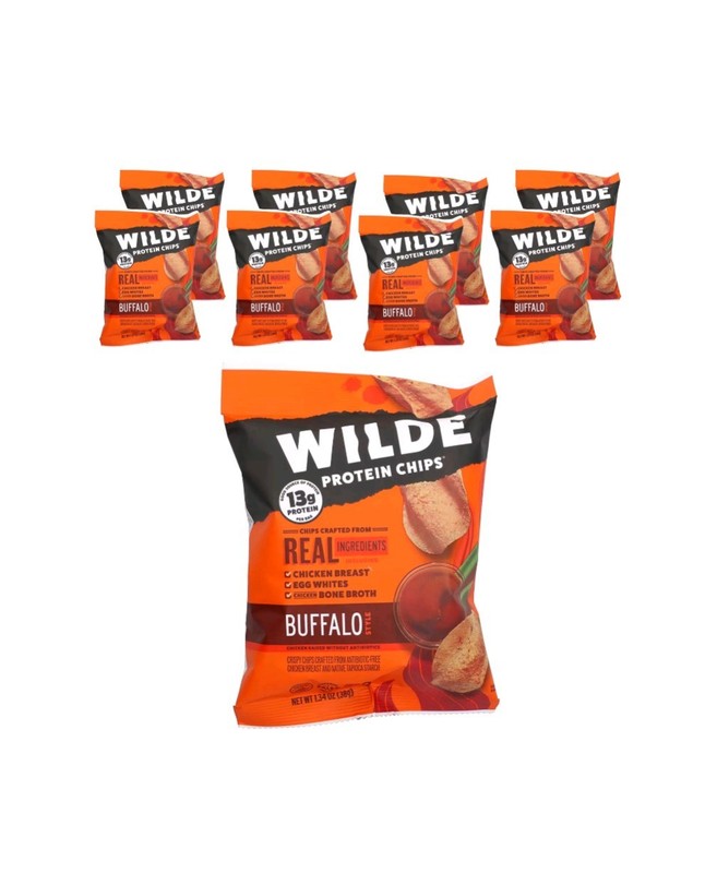 Wilde Protein Chips Buffalo Style 8 Bags, 1.34 oz (38 g) Each 12/26
