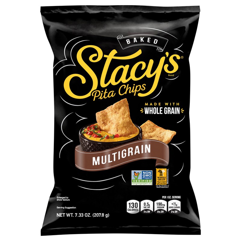 Stacy’s Pita Chip Pita Large Multigrain Sea Salt 7.33 oz (Pack of 12)
