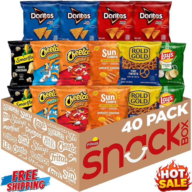Frito-Lay Fun Times Mix Variety Pack, 2.37 Pounds, (Pack of 40)