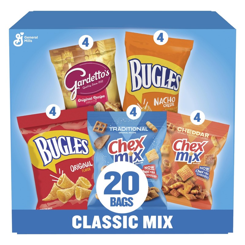 Classic Mix Snack Variety Pack, Bugles Original and 28 Ounce (Pack of 1)