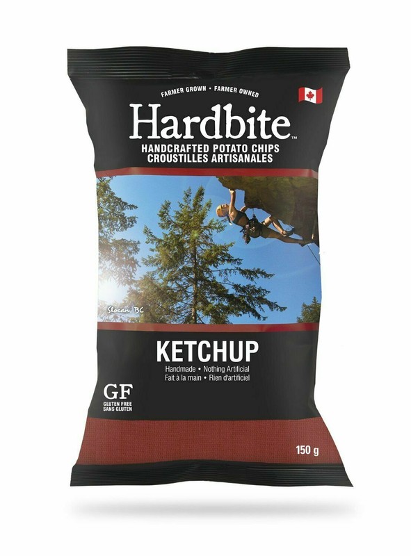 4 full size bags of HARDBITE handmade Ketchup potato Chips Size 150g Canada