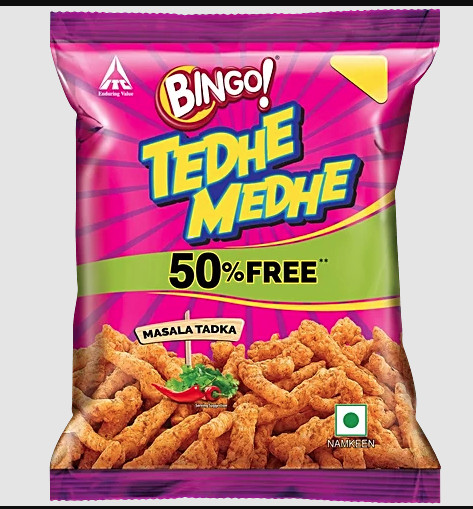 Bingo Tedhe Medhe 10 Pack Masala Tadka 25g Each Free Shipping gallery