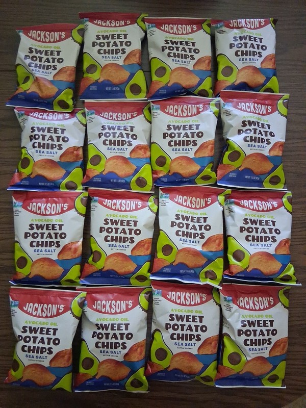 Lot of 16: 1.5 oz Bags Jackson’s Avocado Oil Sweet Potato Chips Gluten Free