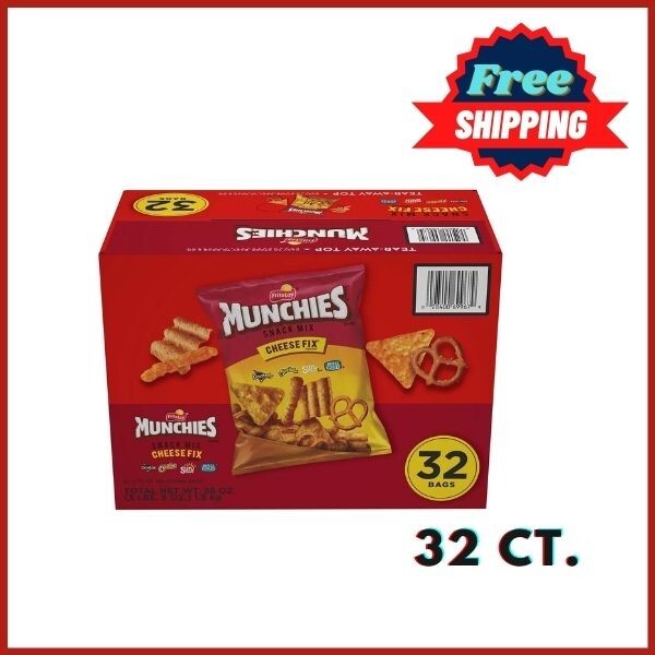 Munchies Snack Mix Cheese Fix 1.75 oz. 32 pk Free Shipping