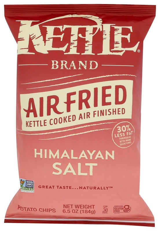 Air Fried Kettle Brand Himalayan Salt Potato Chips 6.5 Oz Bag