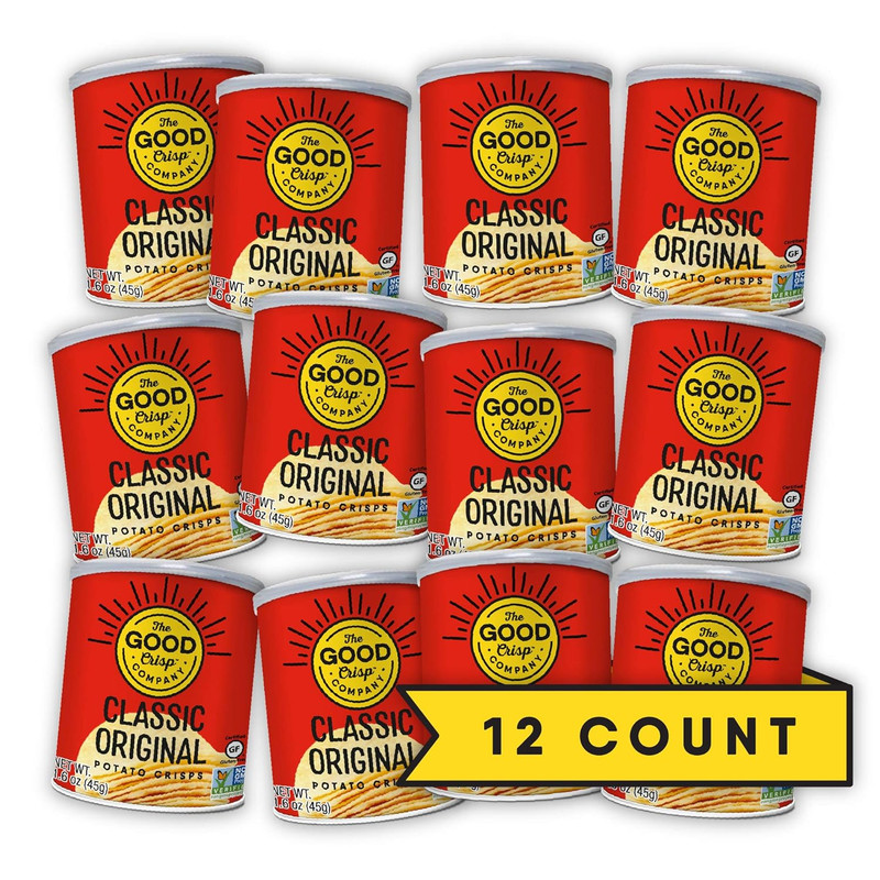 , Good Crisps Minis (Original, 1.6 Ounce, Pack of 12) Non-GMO, Allergen Friendly