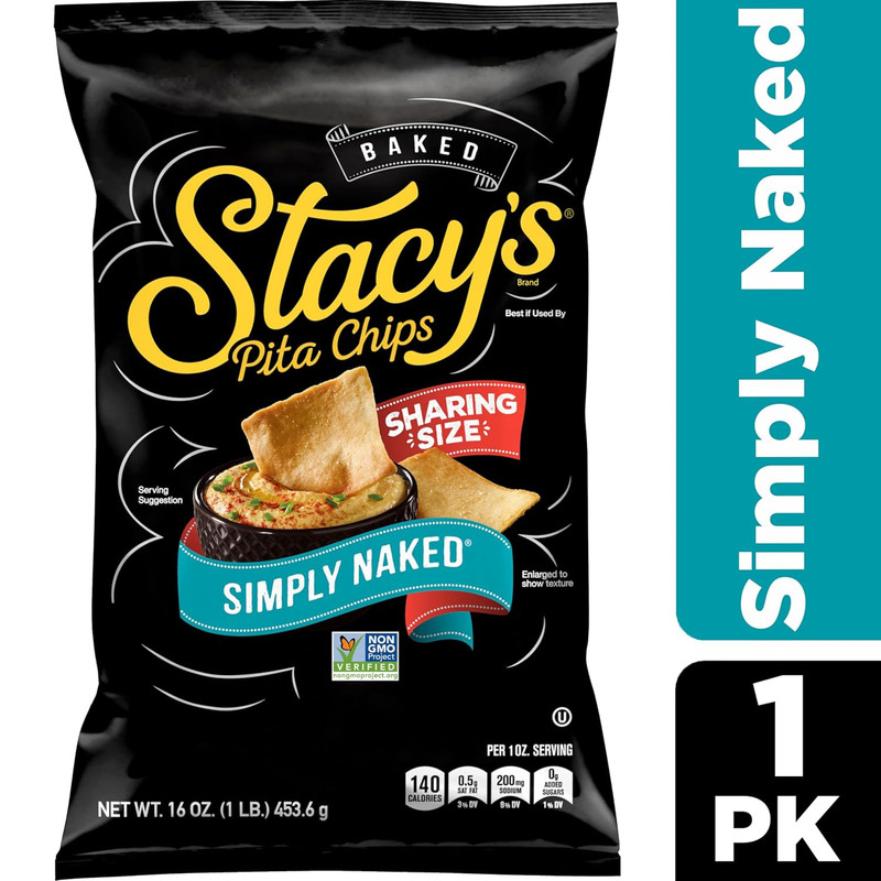 Pita Chips Stacys Pita Chips, Simply Naked, 18 Ounce Party Size! Bag gallery
